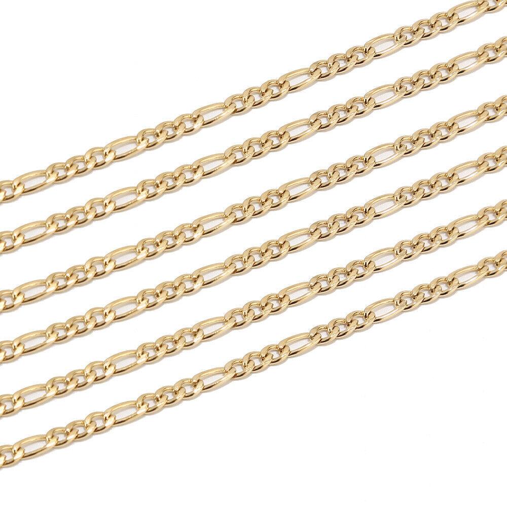 3mm Stainless Steel Figaro Chain 16' Spool 5 Meter