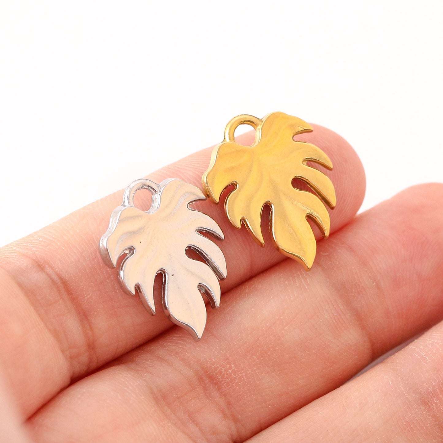 Stainless Steel Leaf Pendant