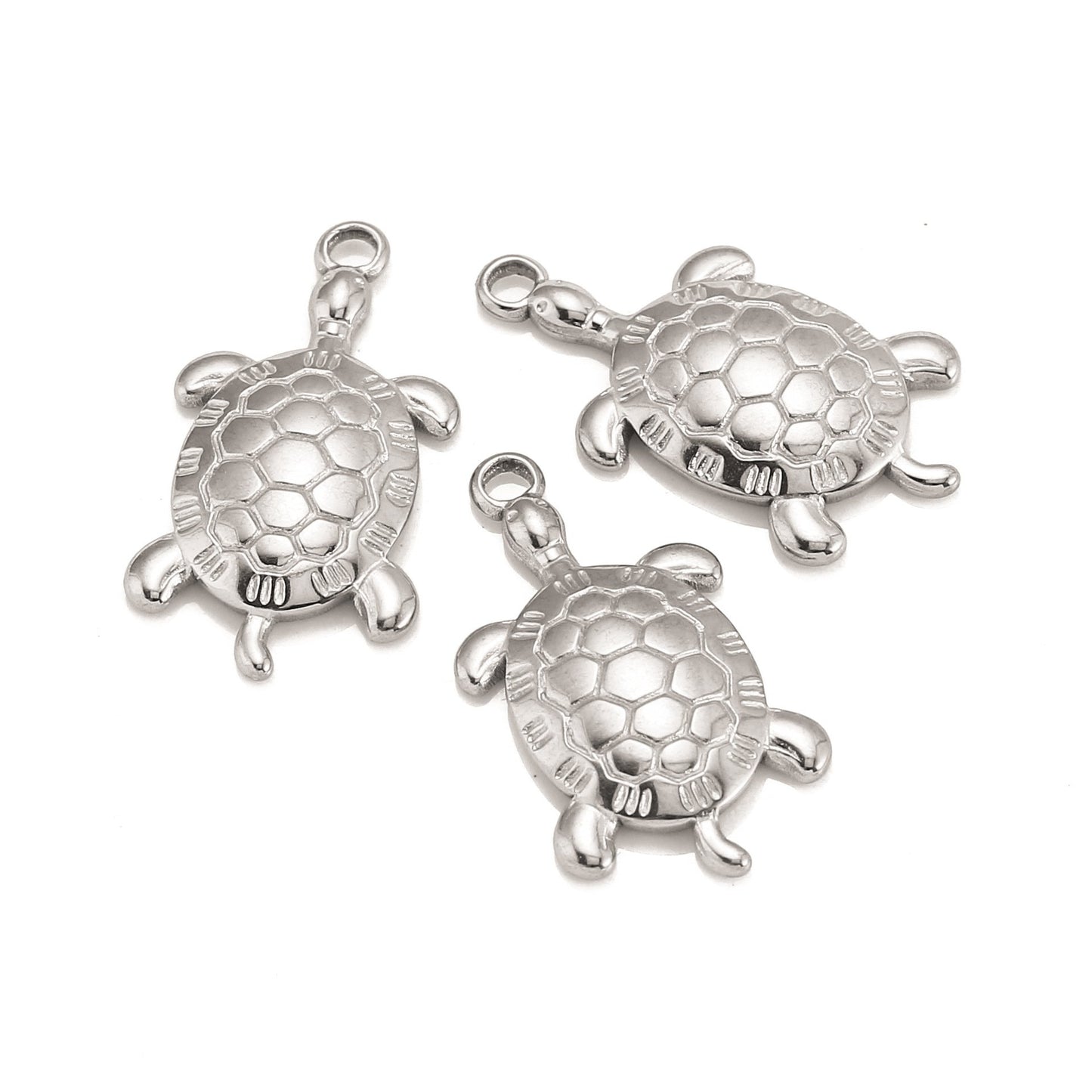 Pendentif Tortue en Acier Inoxydable