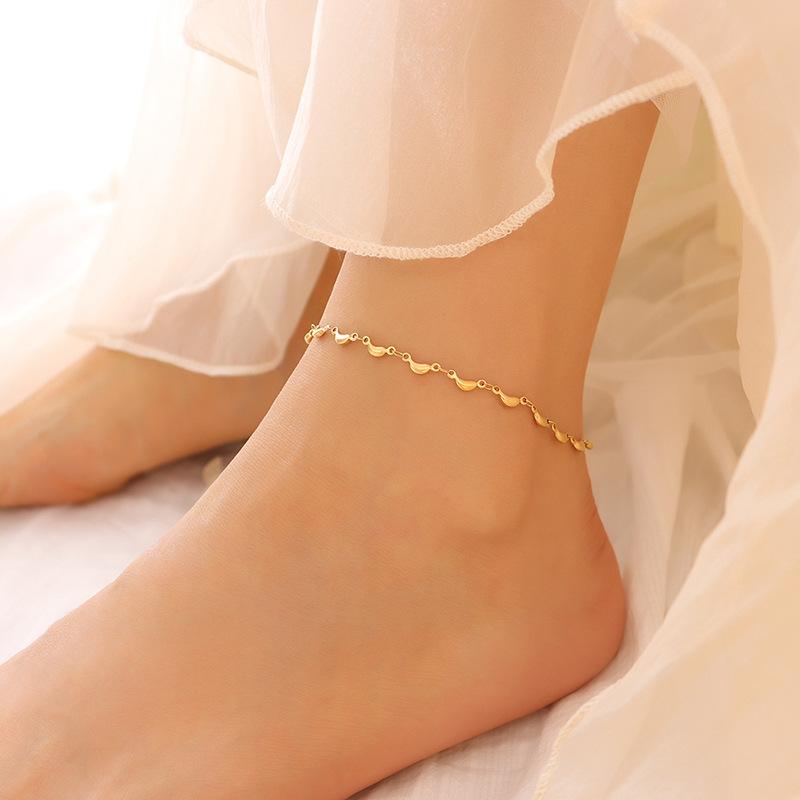 18K Gold PVD Chili Dolphin Shape Stainless Steel Anklet