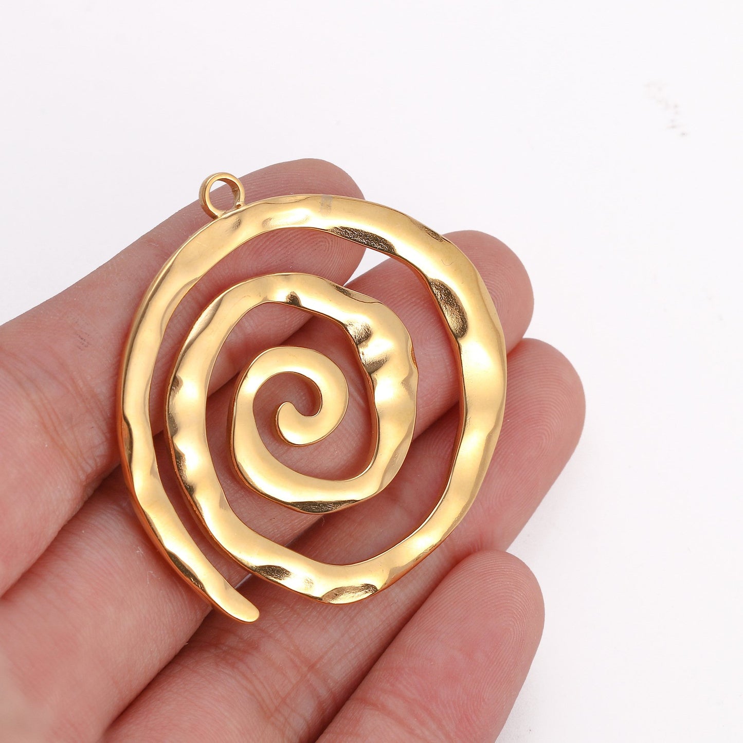 Stainless Steel Irregular Texture Pendant