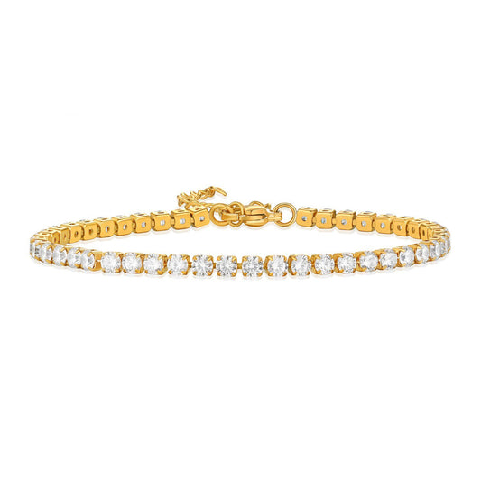 Zircon Tennis Bracelets with 5cm Extension