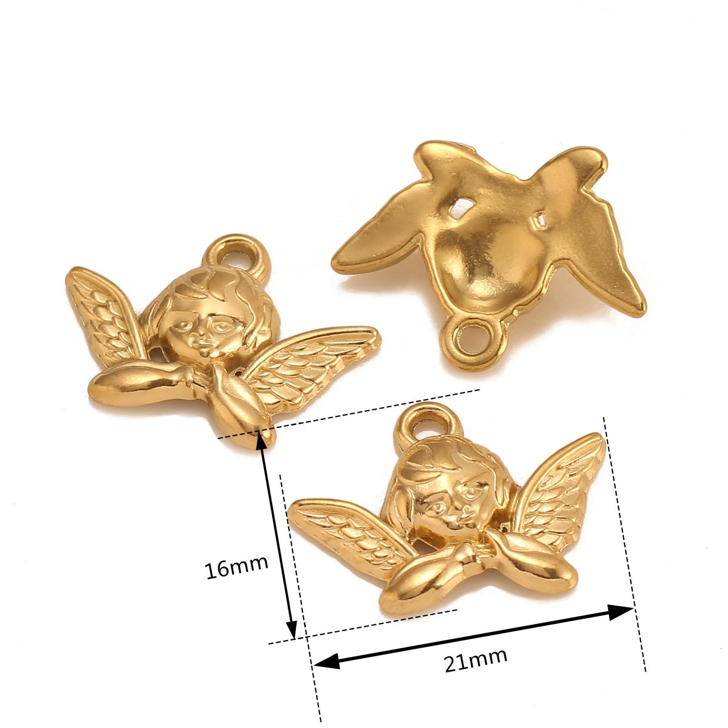 Pendentif Ange en Acier Inoxydable