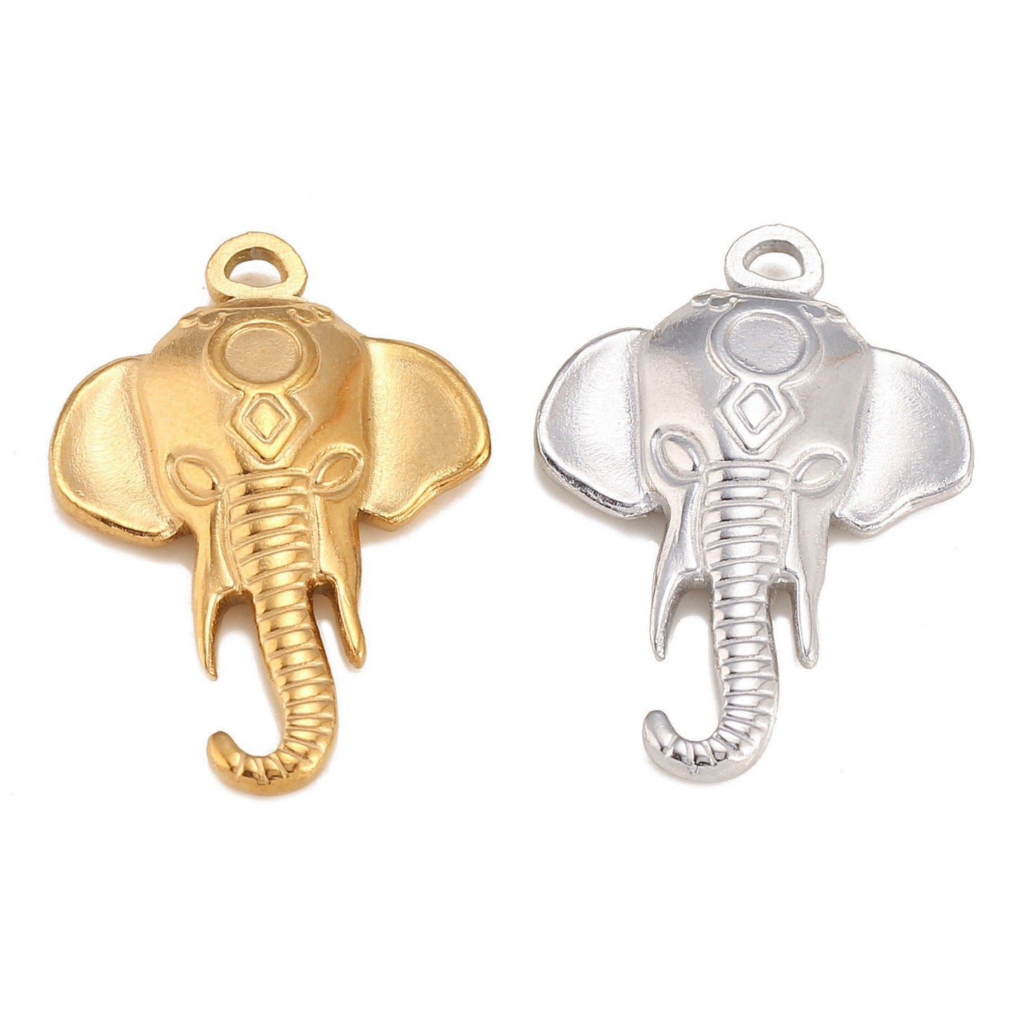 18K Gold PVD Stainless Steel Elephant Pendant