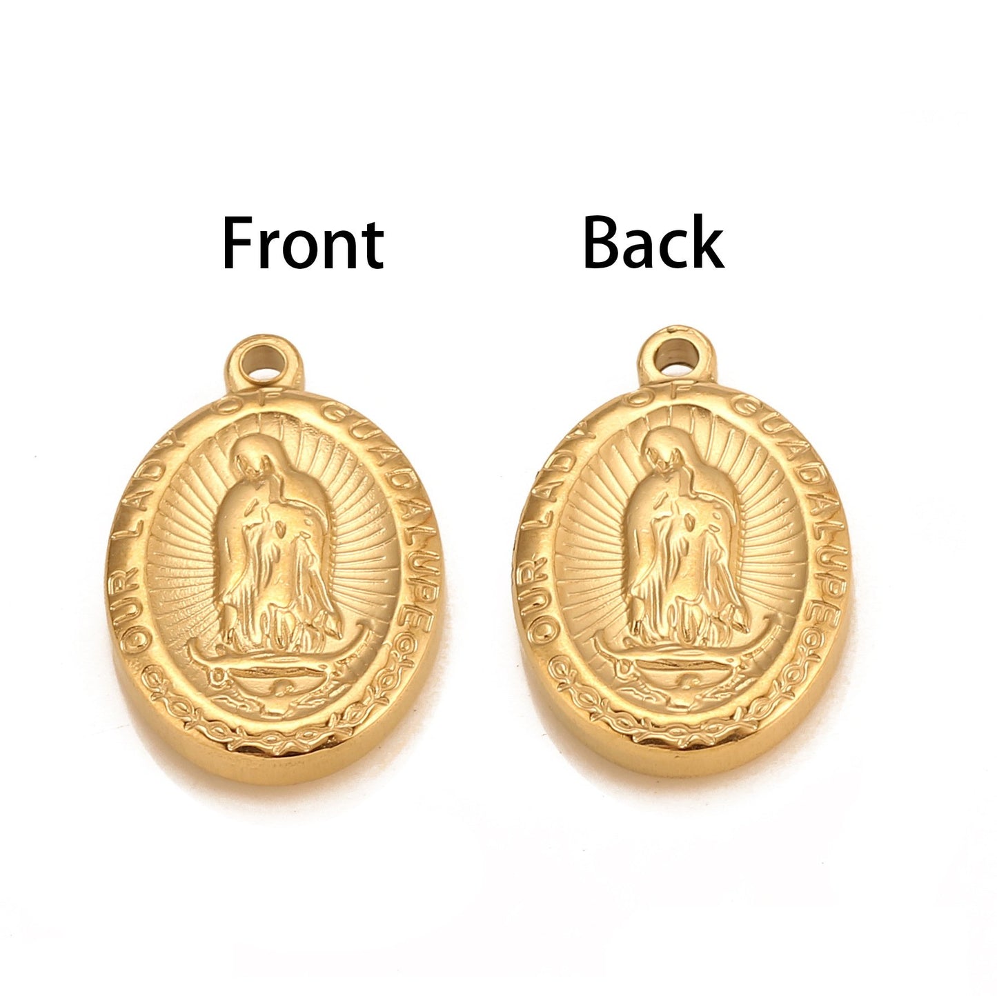 Pendentif Madonna en acier inoxydable