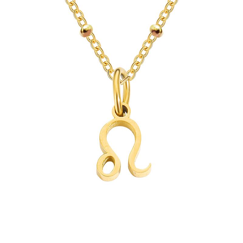 Stainless Steel Ball Chain Zodiac Necklace