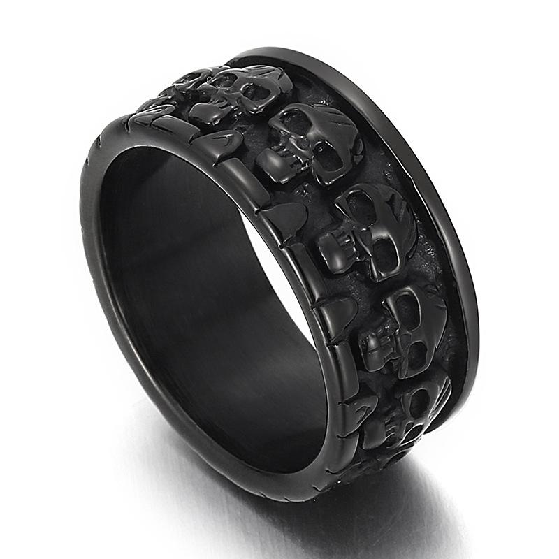 Stainless Steel Skull Chunky Ring