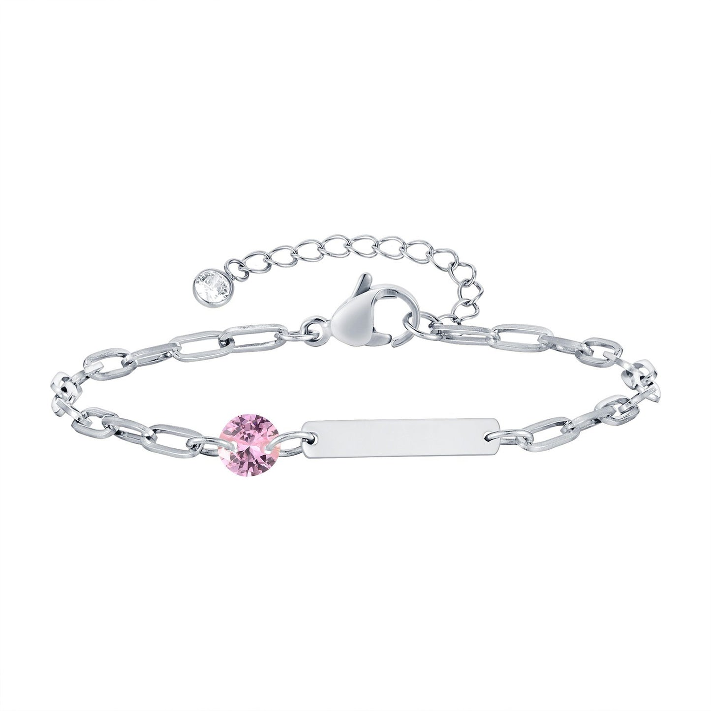 Stainless Steel Square Bar Blank Bracelet