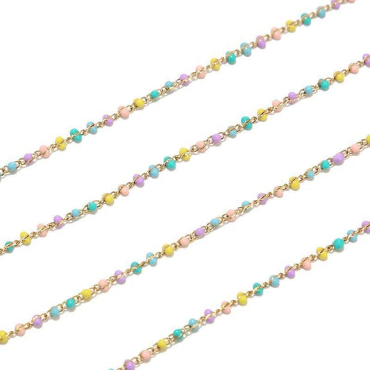 2mm Stainless Steel Drop Oil Bead Chain - By the Meter