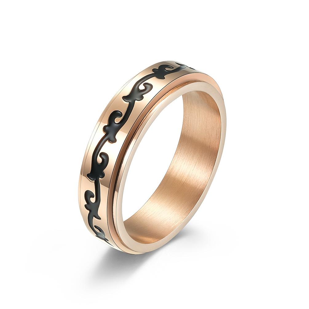 Celtic Vine Stainless Steel Spinner Ring