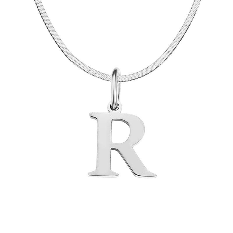 Stainless Steel Snake Chain Letter Choker