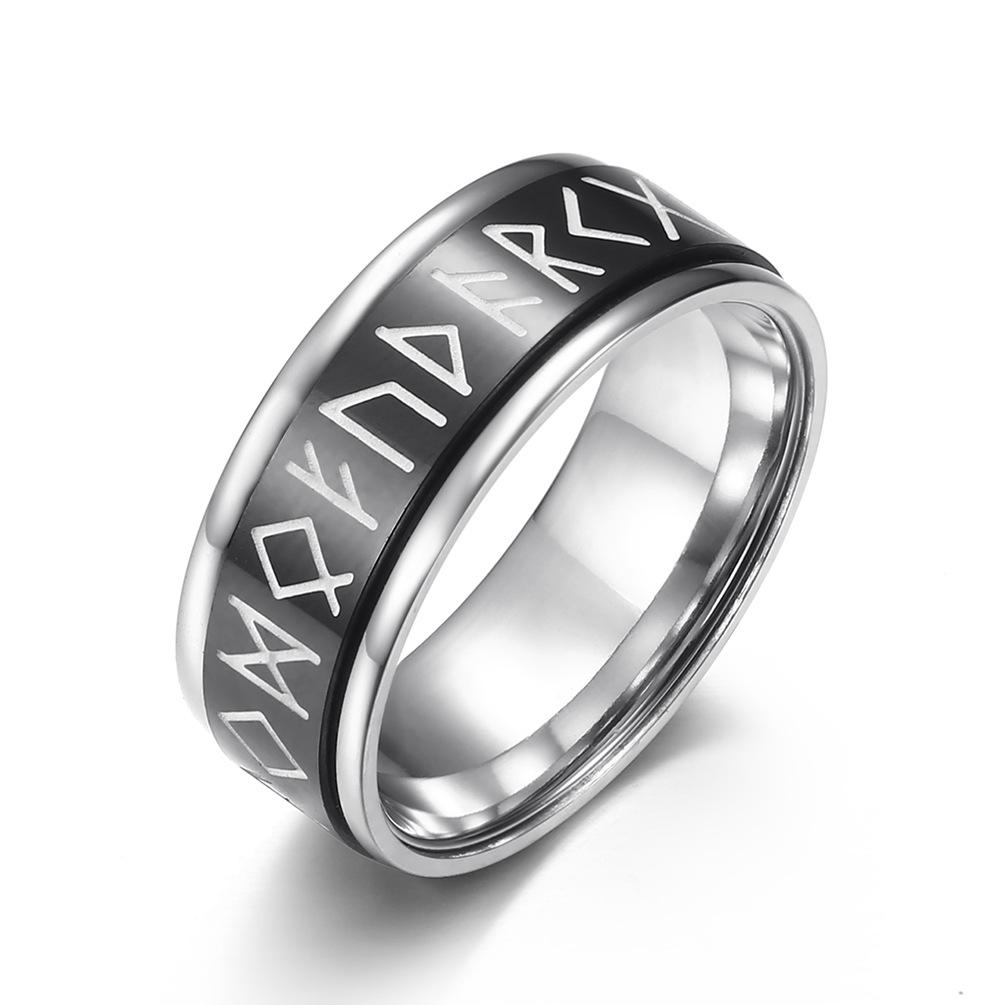 Stainless Steel Spinner Religious Viking Ring