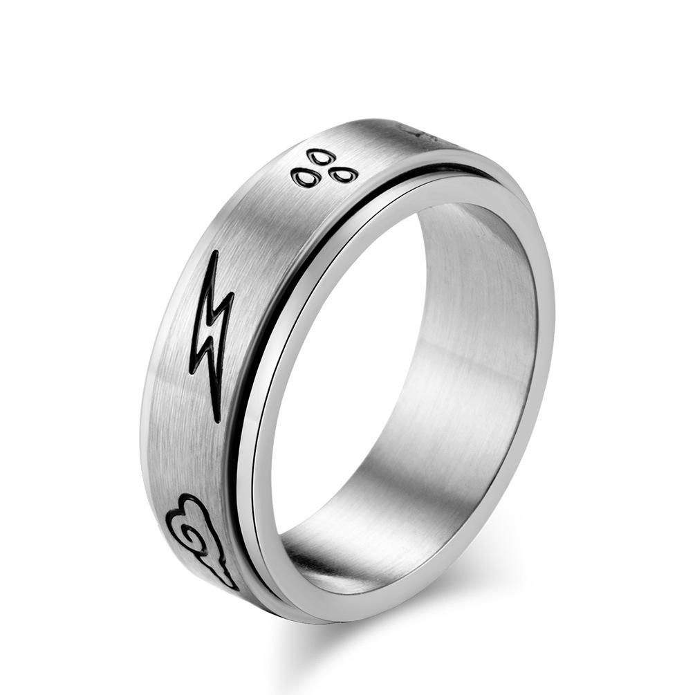 Weather Pattern Spinner Stainless Steel Ring