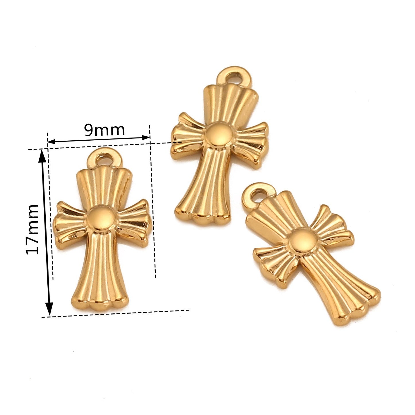 Pendentif en acier inoxydable avec motif en croix