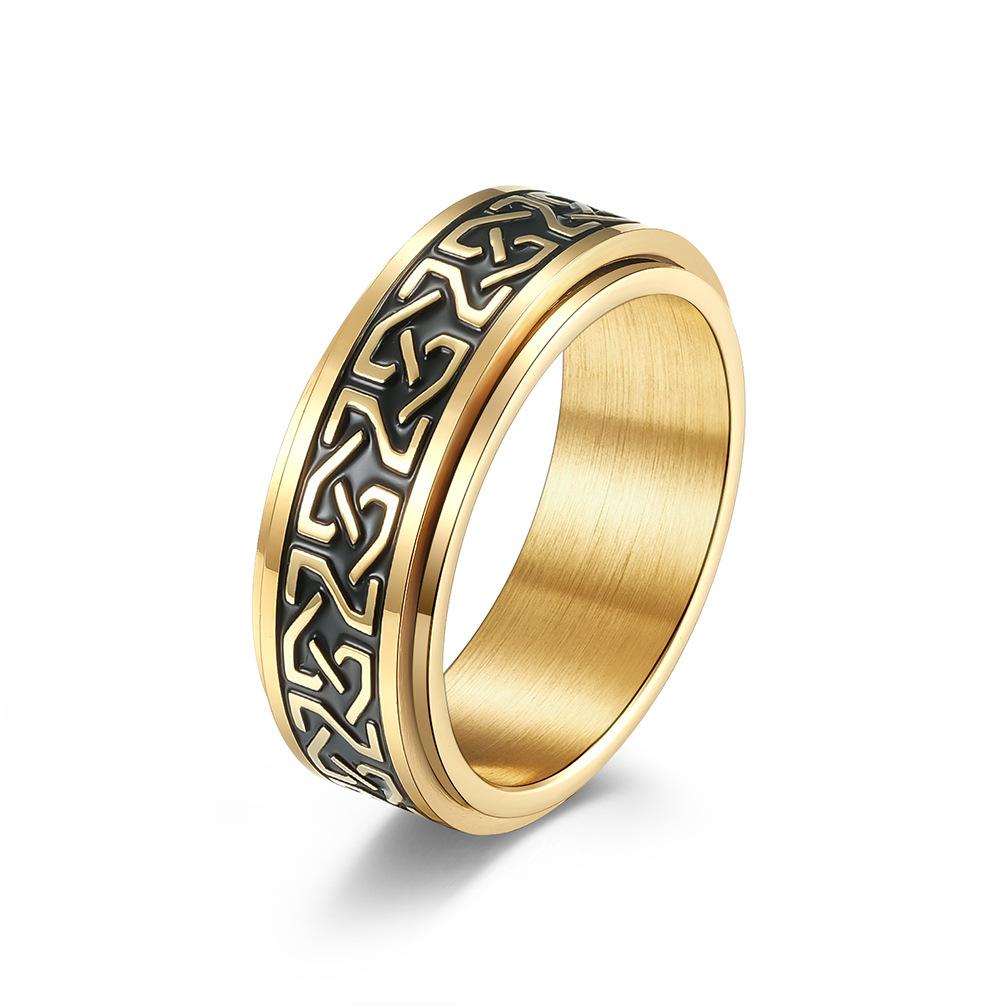 Celtic Knot Stainless Steel Men's Spinner Ring