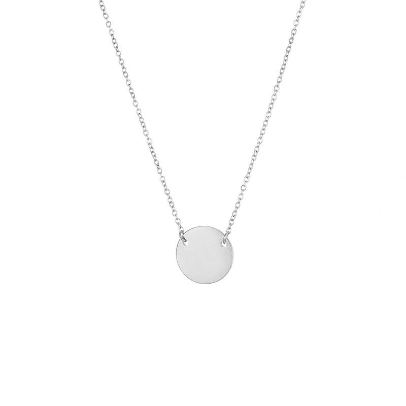 13mm Stainless Steel Plate Blank Necklace