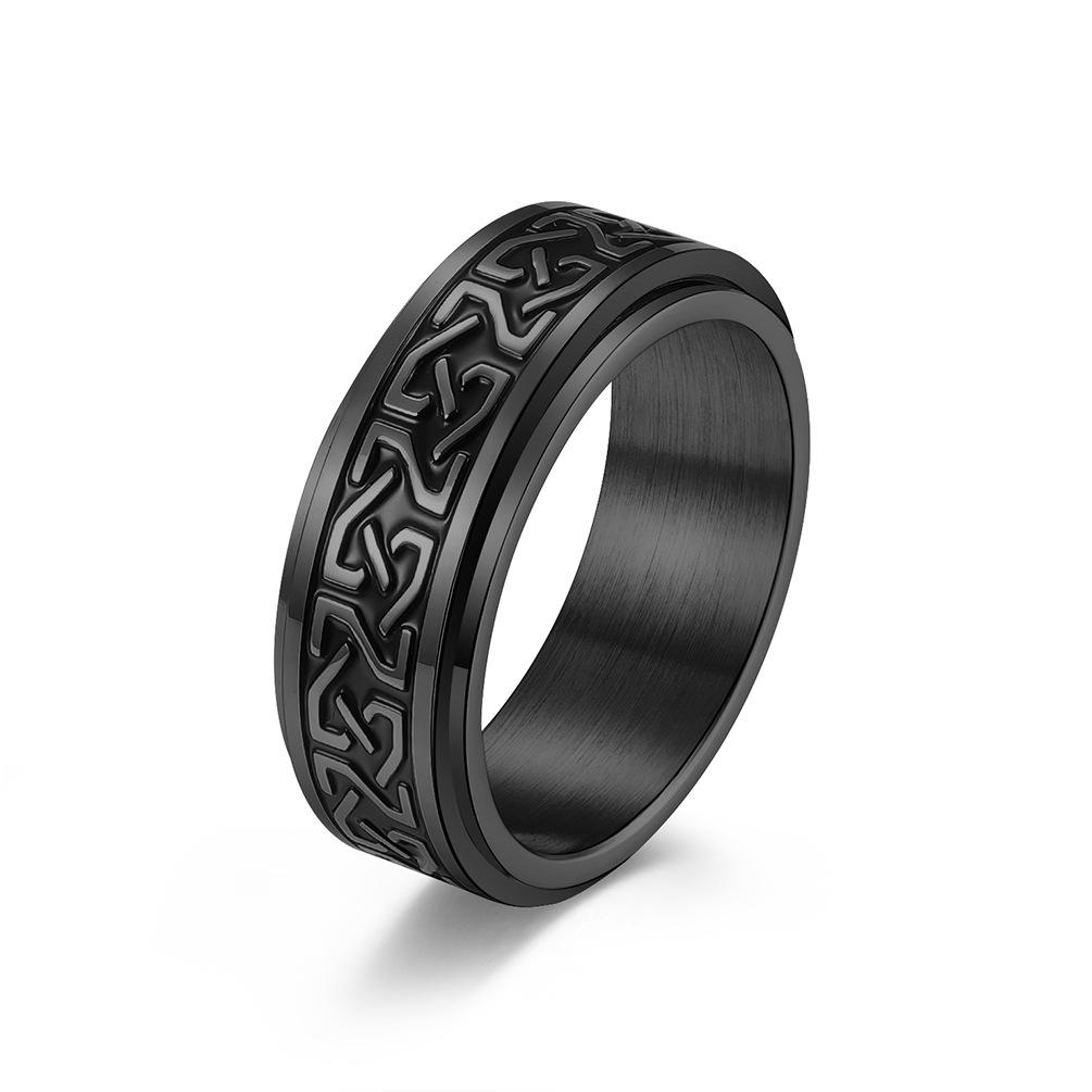 Celtic Knot Stainless Steel Men's Spinner Ring