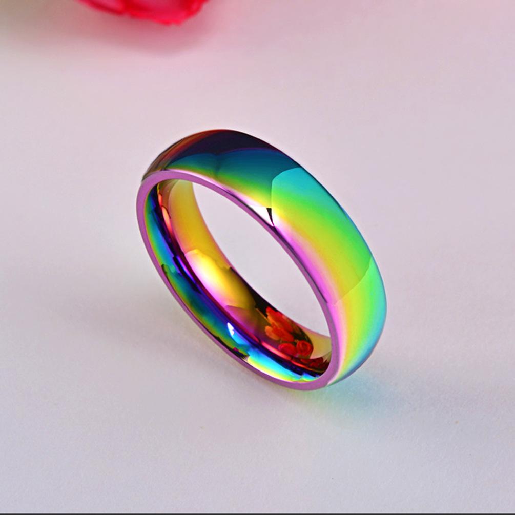 Polished Stainless Steel Colored Blank Ring