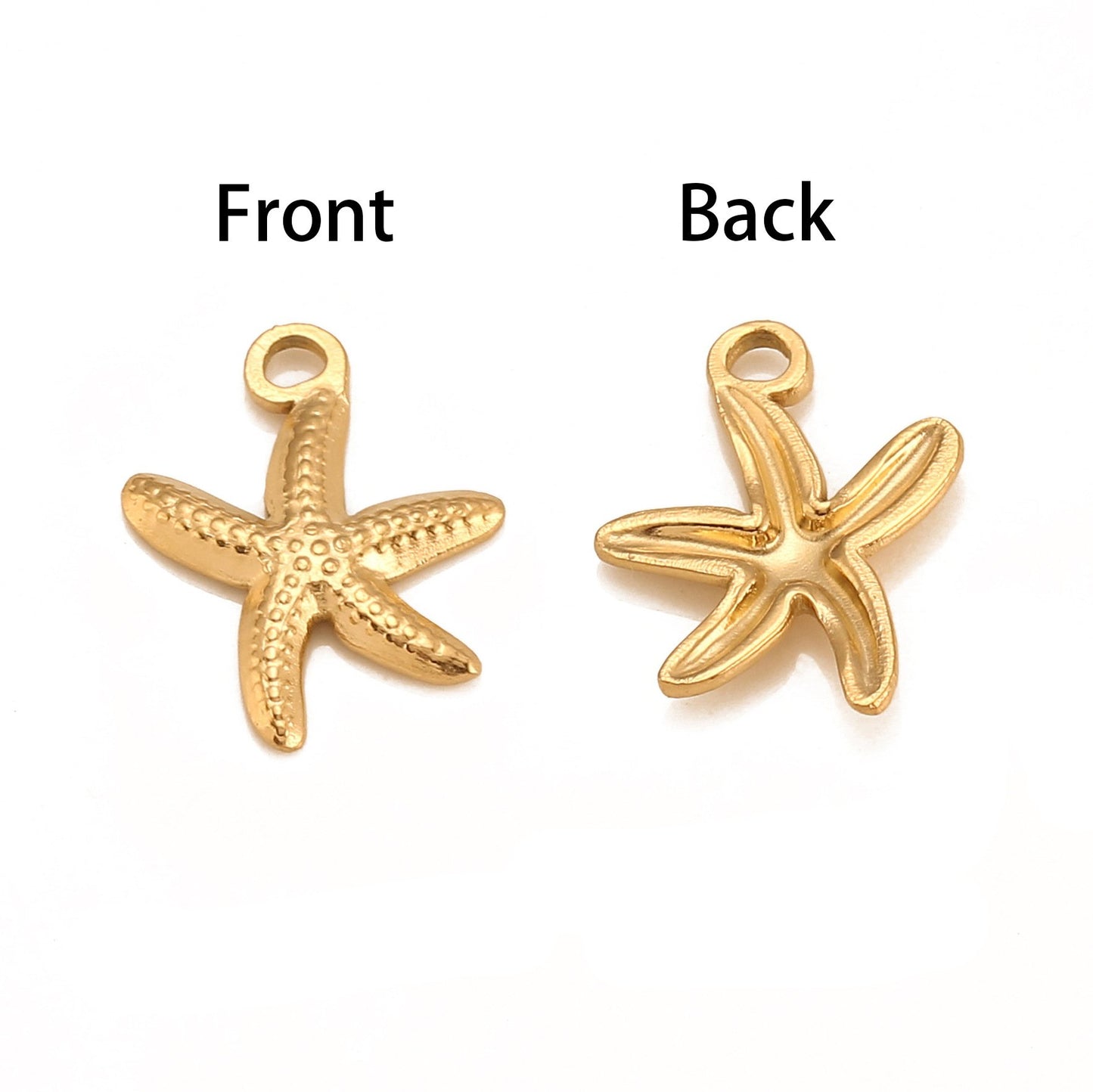 Pendentif étoile de mer en acier inoxydable