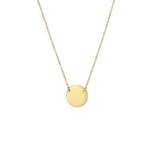 13mm Stainless Steel Plate Blank Necklace