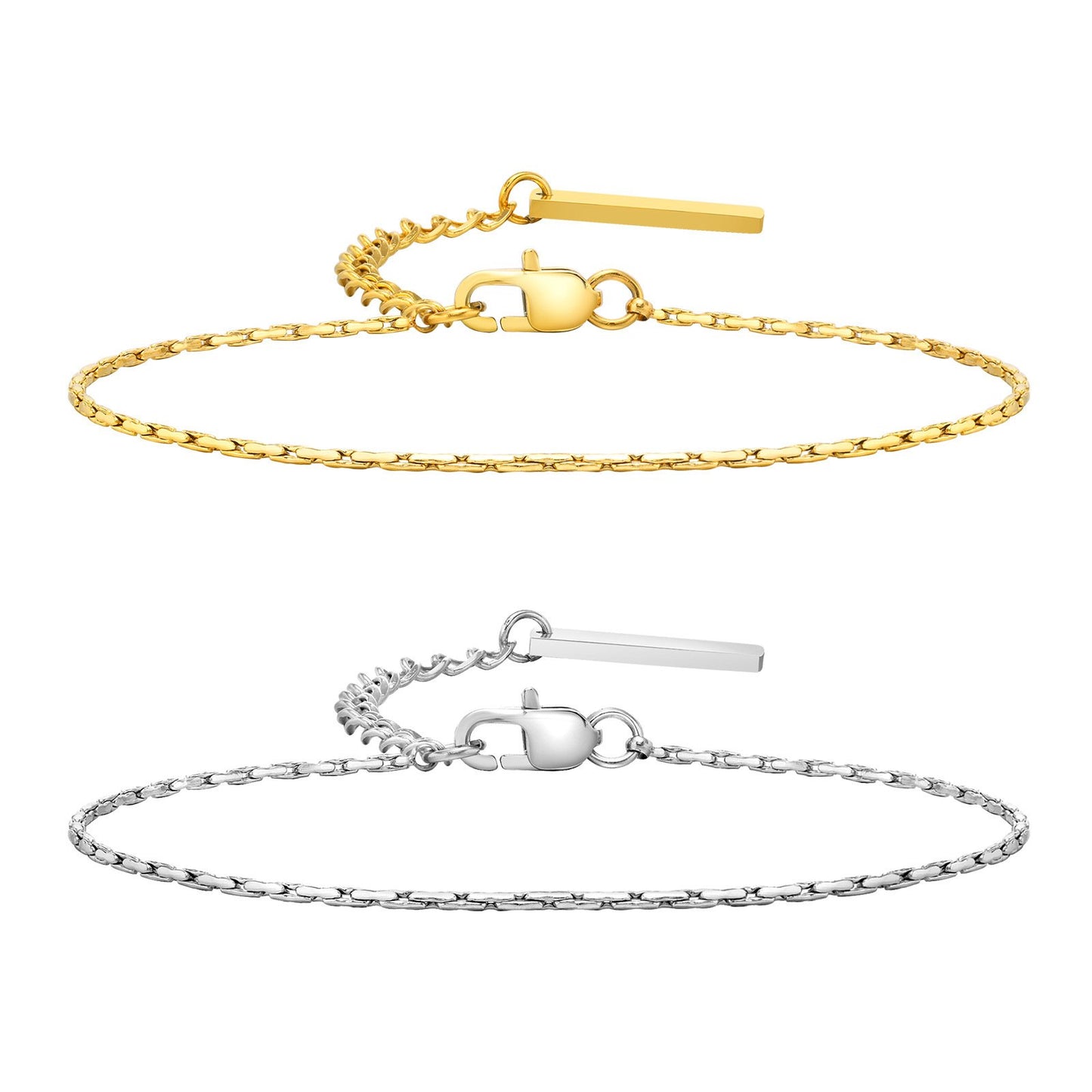 Elegant Engravable Tail Plate Bracelet