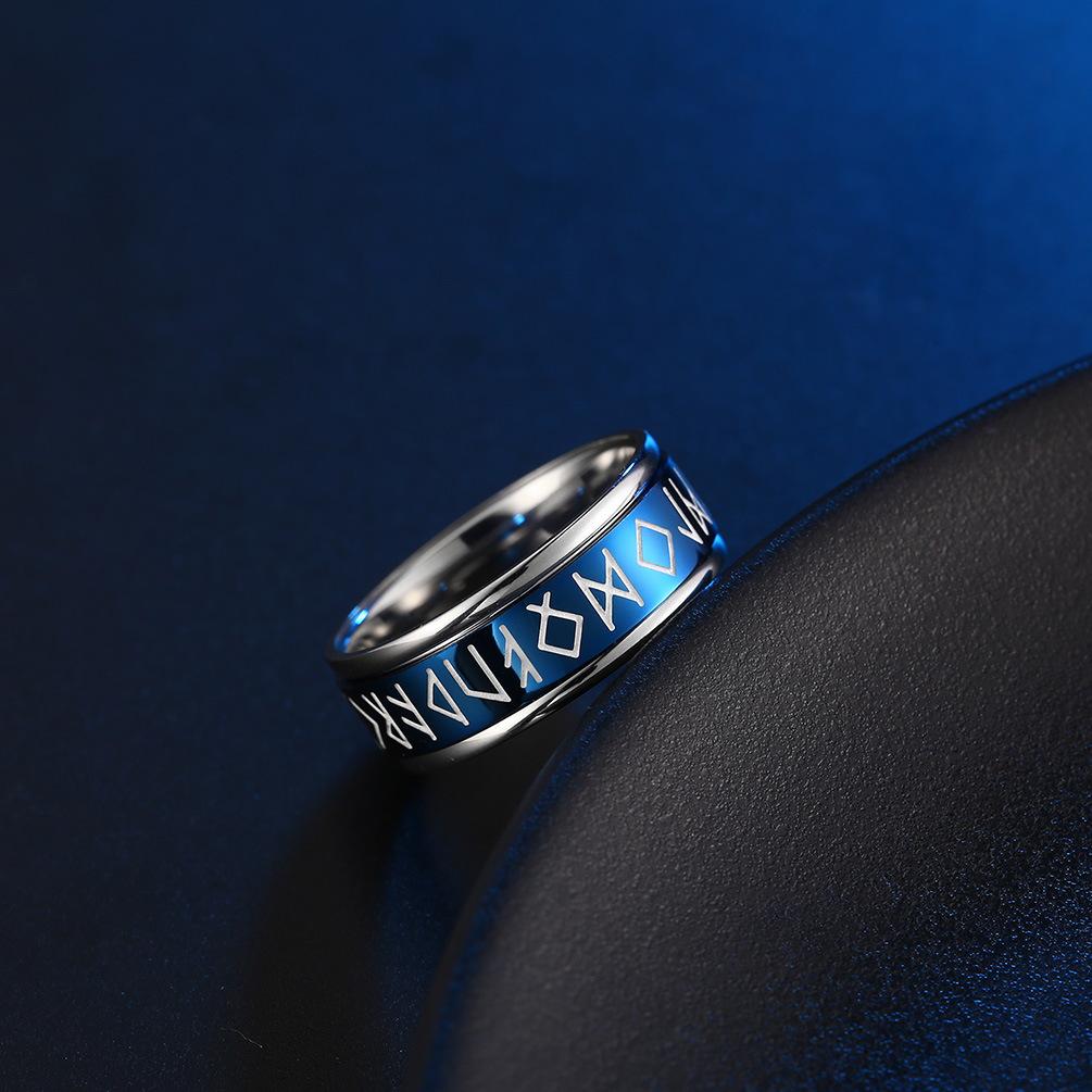 Stainless Steel Spinner Religious Viking Ring