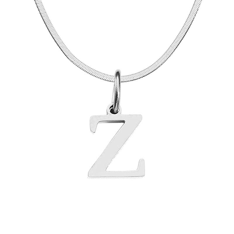 Stainless Steel Snake Chain Letter Choker