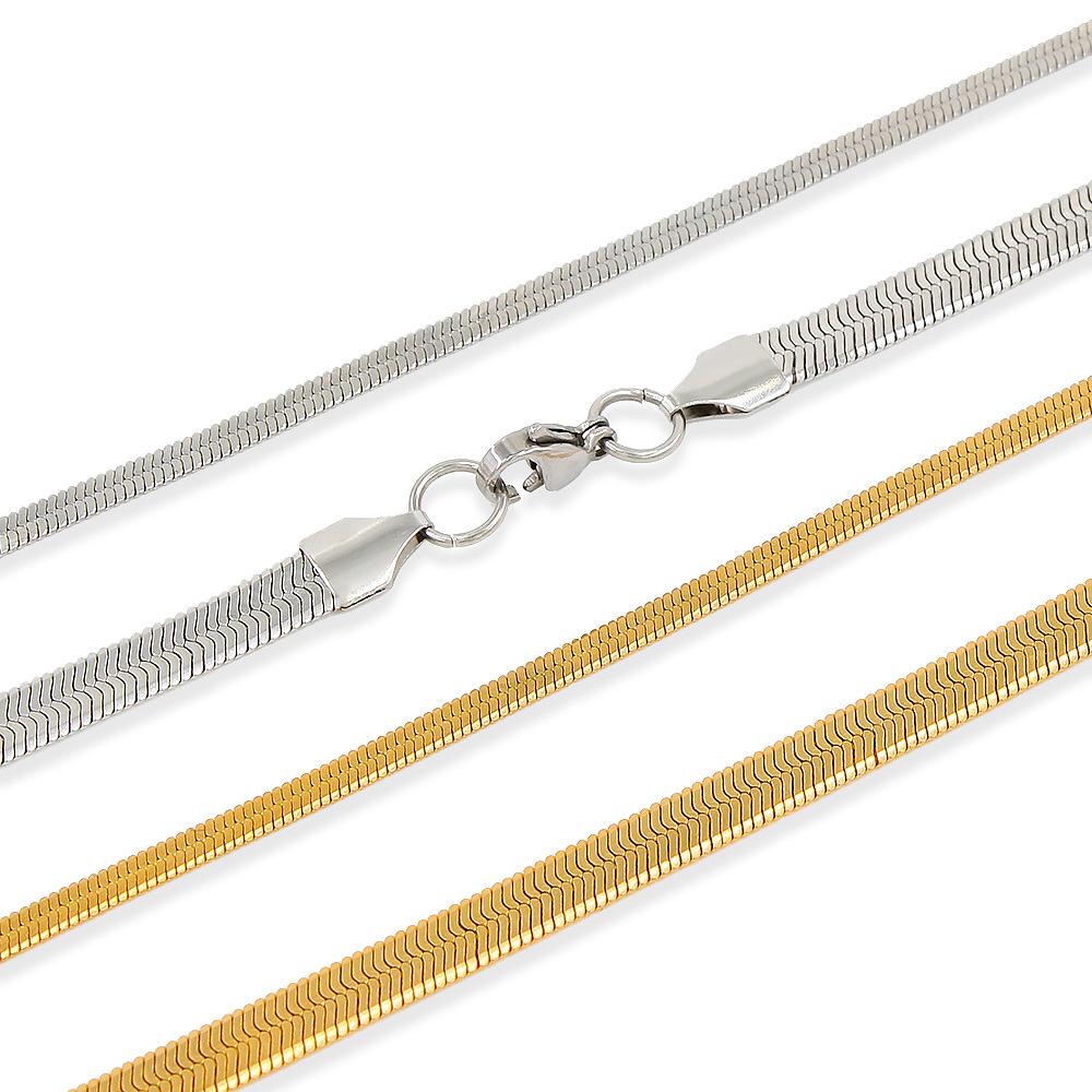 Stainless Steel Flat Snake Chain