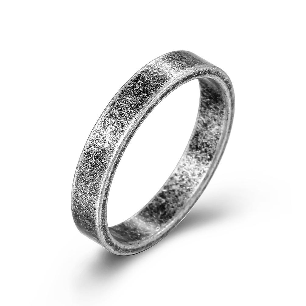 Flat Stacking Stainless Steel Couple Ring