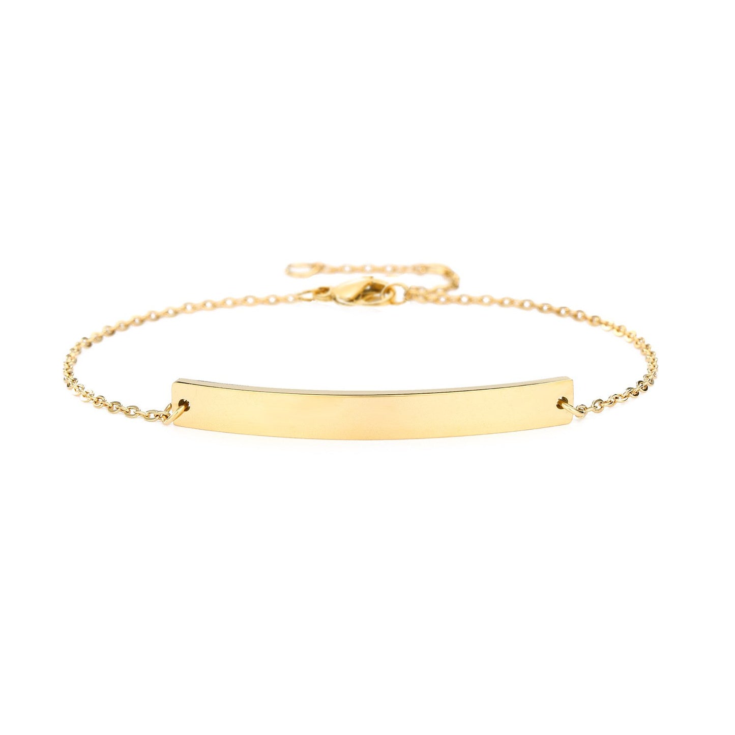 Stainless Steel Minimalist Blank Adjustable Bracelet