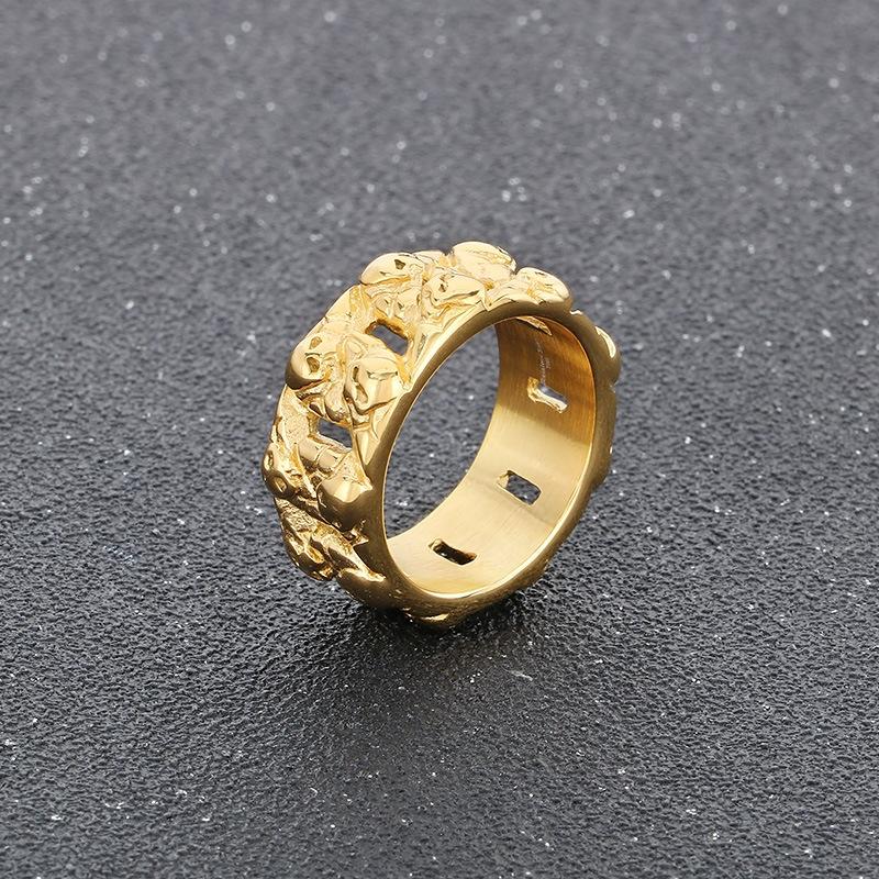 Punk Hollow Skull Stainless Steel Ring