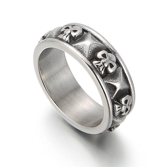 Stainless Steel Vintage Skull Ring