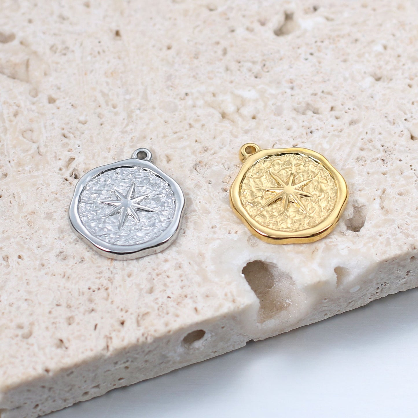 18K Gold PVD Six-Pointed Star Stainless Steel Pendant