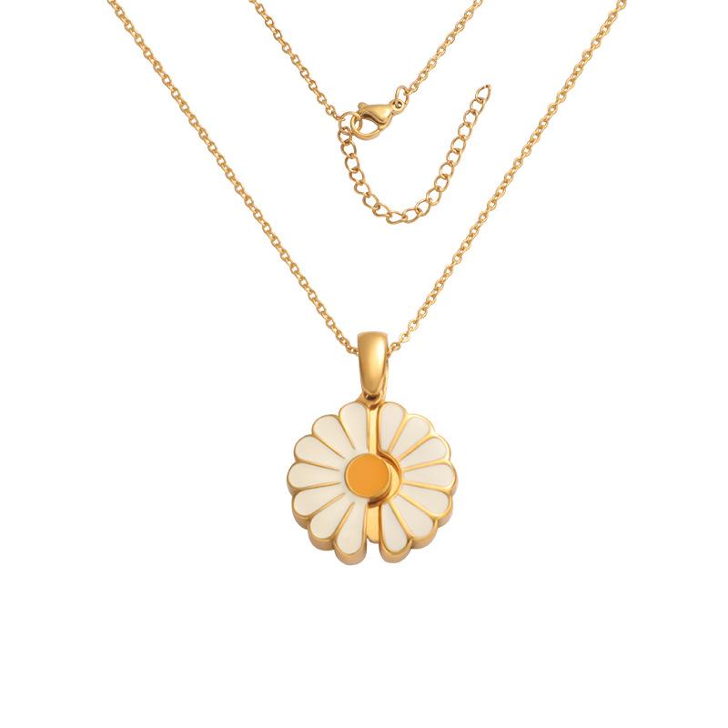 Stainless Steel Daisy Locket Blank Necklace