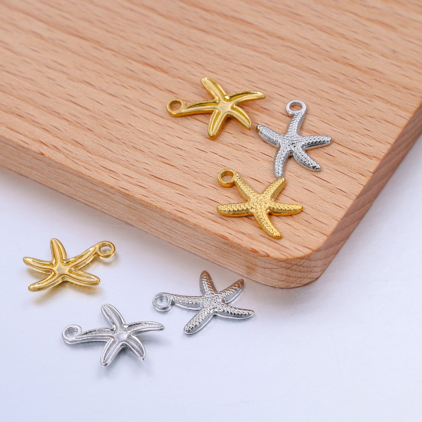 Pendentif étoile de mer en acier inoxydable