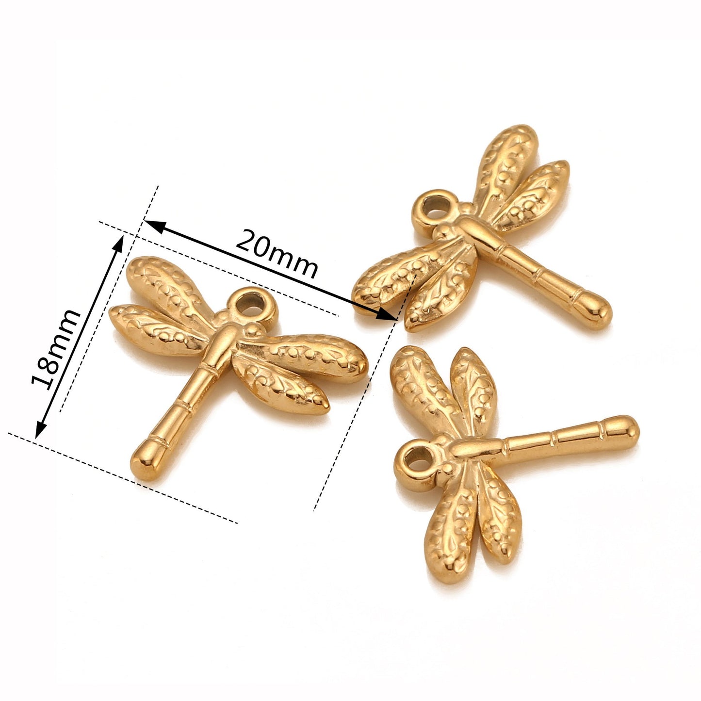Stainless Steel Dragonfly Pendant