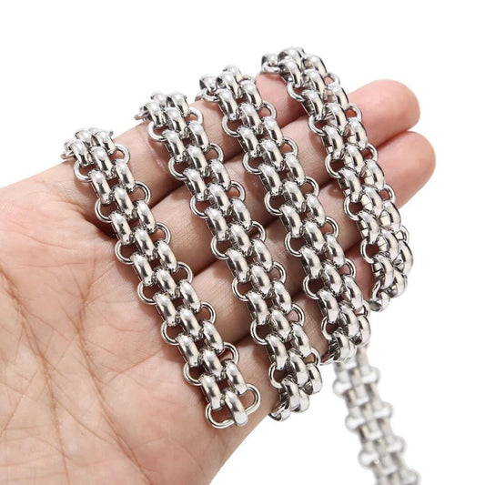 13mm Stainless Stee Double Row Role Chain - By the Meter