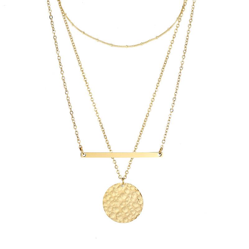 Stainless Steel Layered Blank Necklace