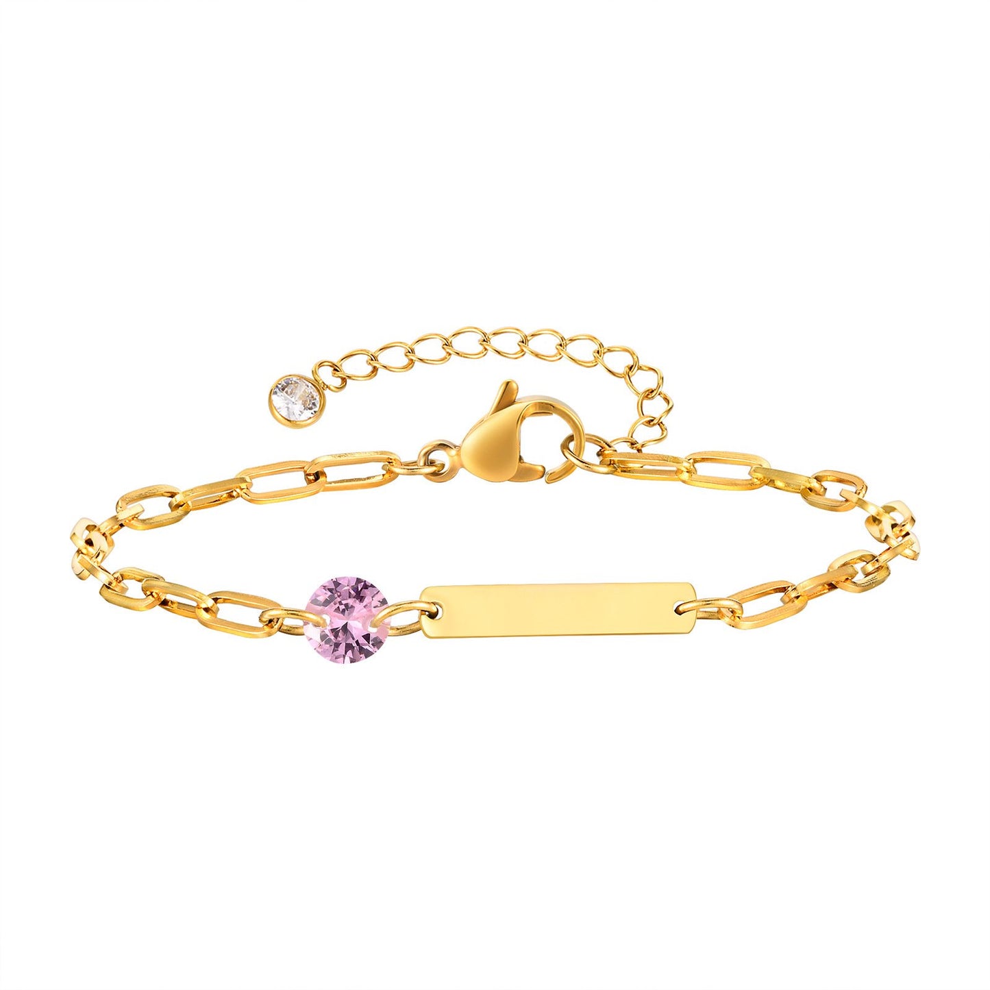 Stainless Steel Square Bar Blank Bracelet