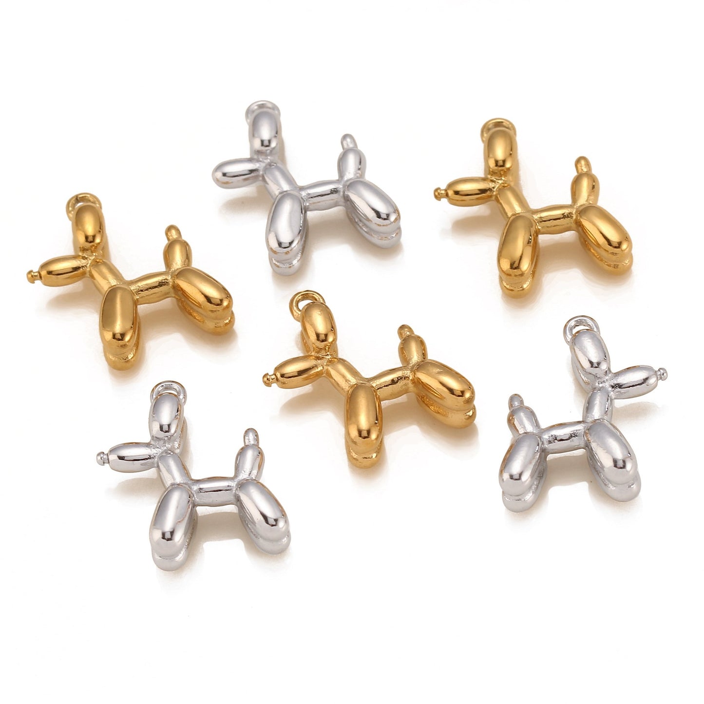 Pendentif chien ballon en acier inoxydable