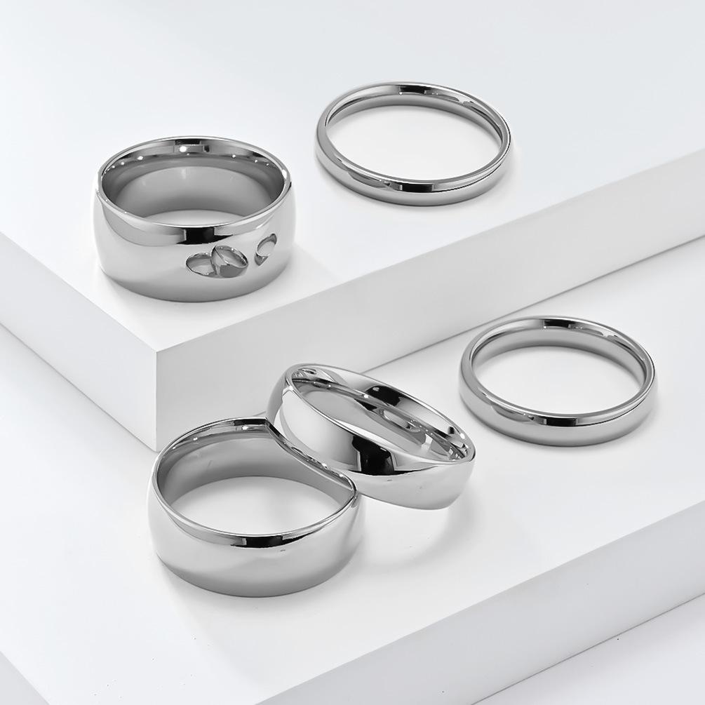 Bright Polished Sphere Stainless Steel Men's and Women's Rings