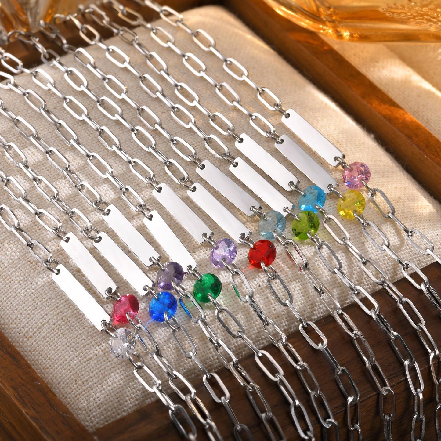 Stainless Steel Square Bar Blank Bracelet
