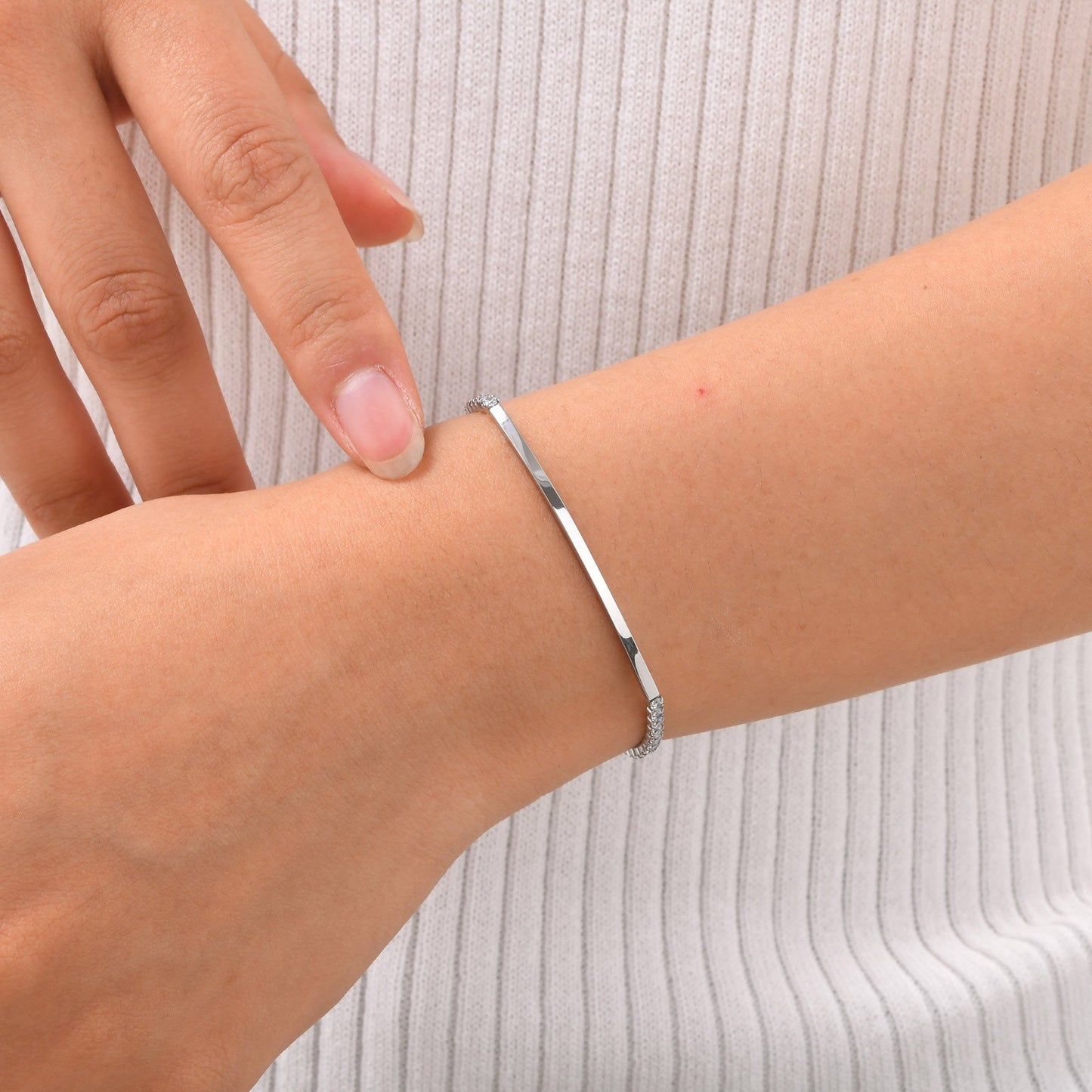 Stainless Steel Blank Tennis Bracelet