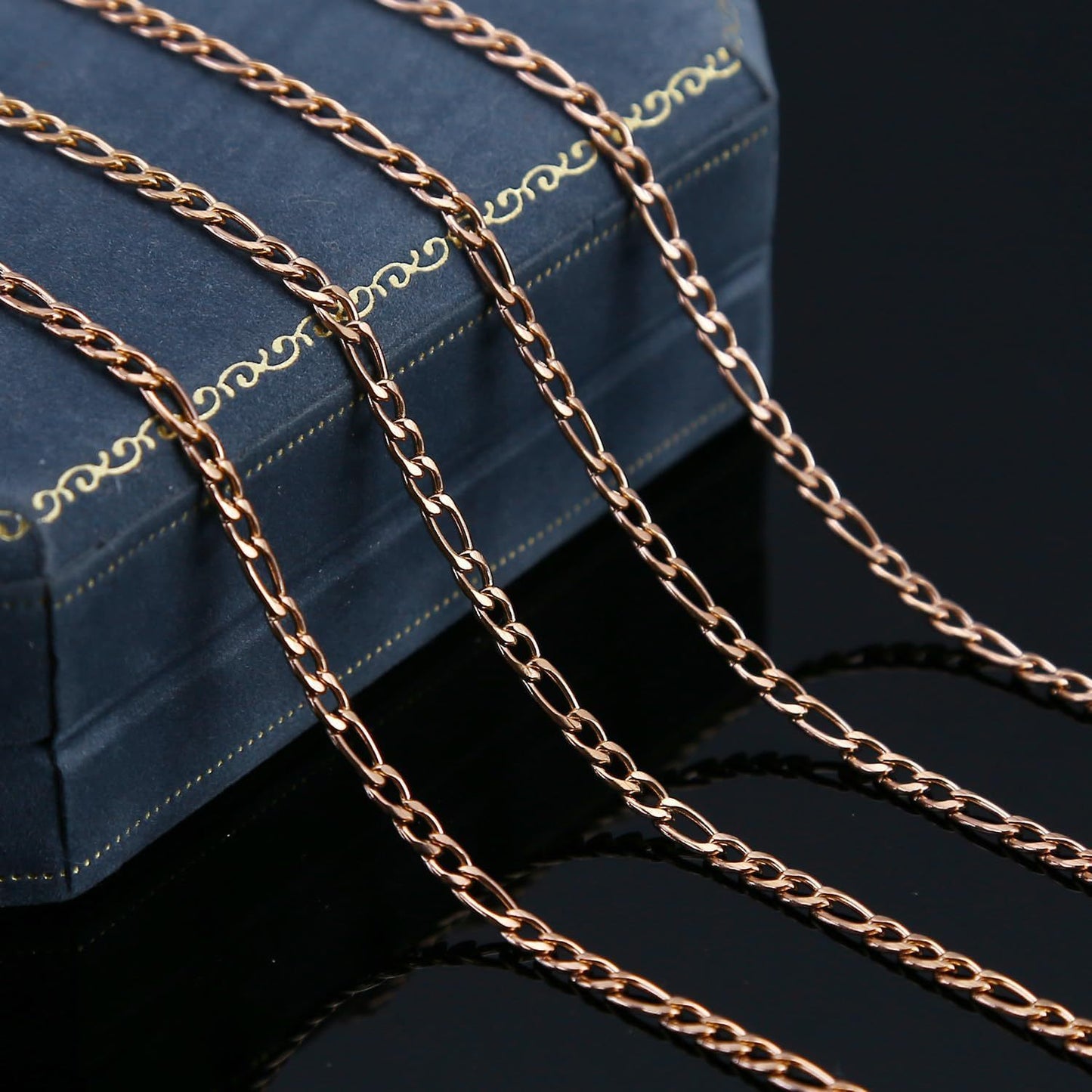 3mm Stainless Steel Figaro Chain 16' Spool 5 Meter