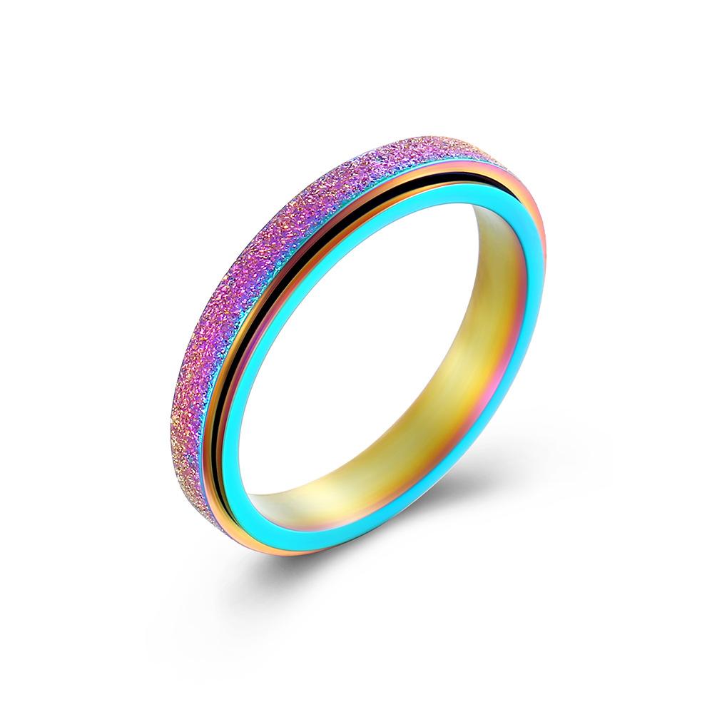 4mm Brushed Stainless Steel Spinner Ring