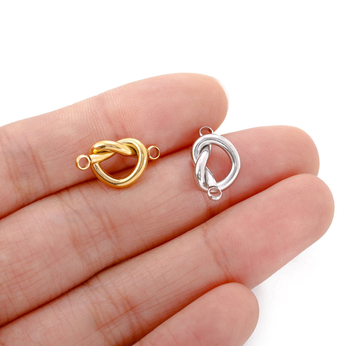 Stainless Steel Double Hole Love Pendant
