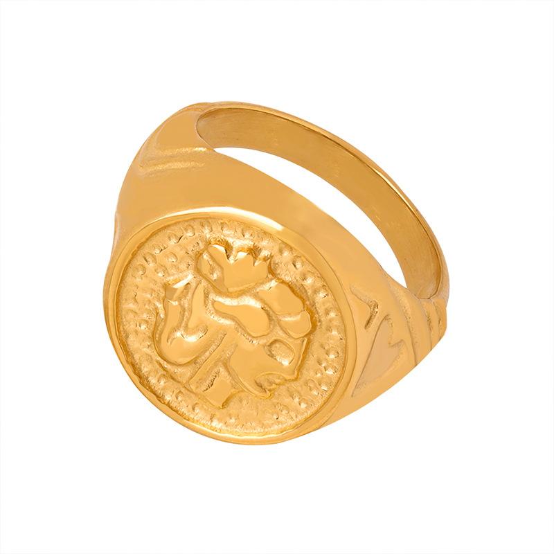 Round Portrait Relief Ring