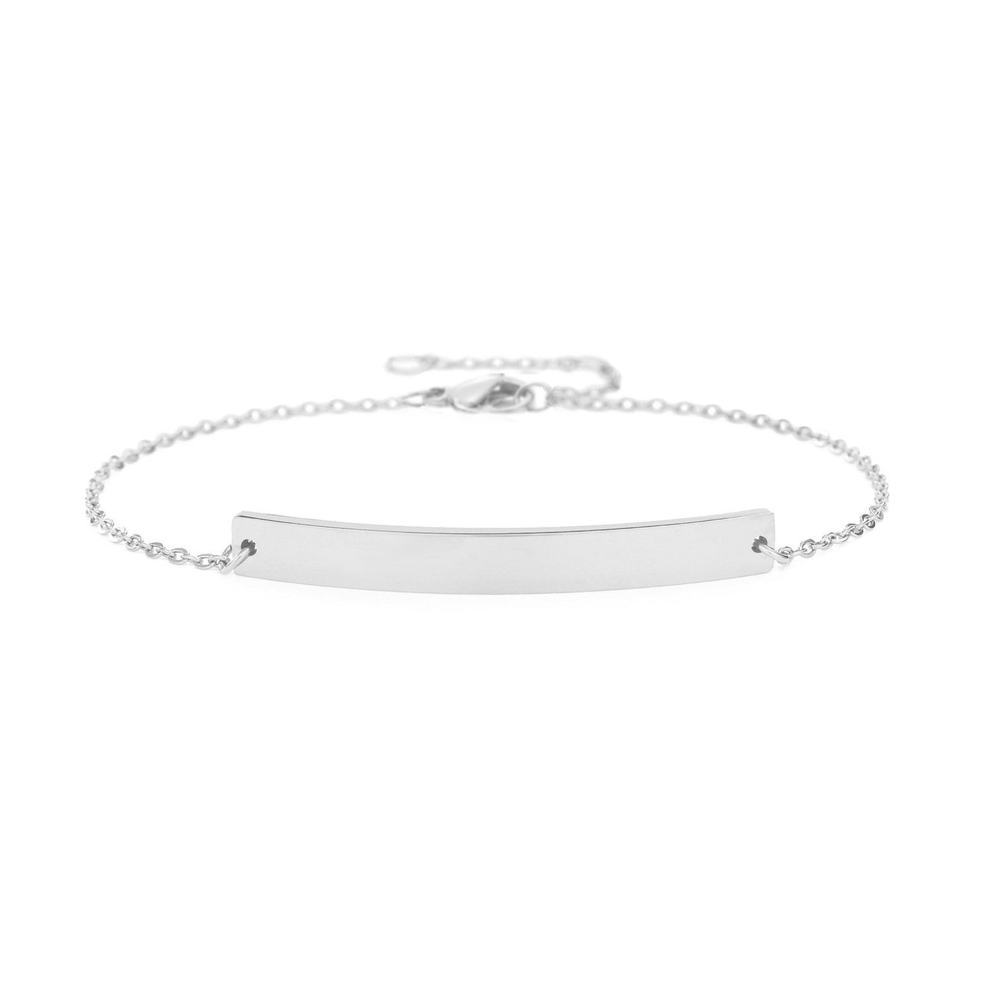 Stainless Steel Minimalist Blank Adjustable Bracelet