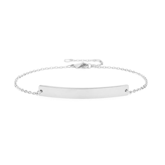 Stainless Steel Minimalist Blank Adjustable Bracelet
