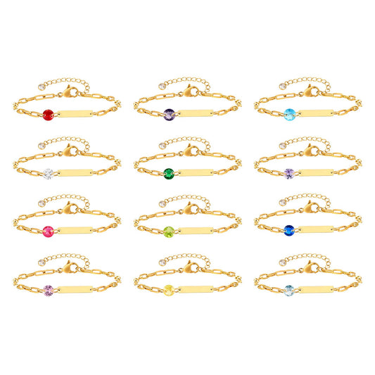 Stainless Steel Square Bar Blank Bracelet